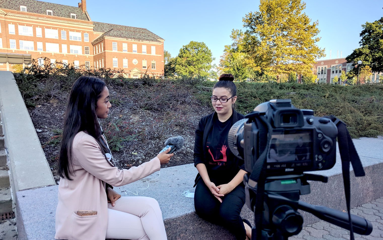 Paola Marizan interviews DACA student Laura Ayala for the fifth episode of ¿Qué pasa, Midwest?
