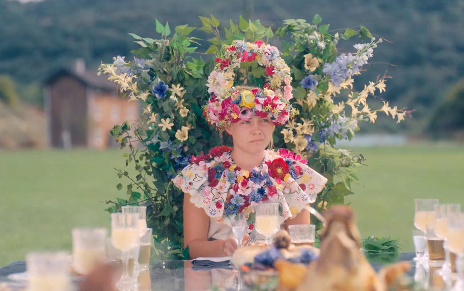 Film still from the 2019 movie "Midsommar" from A24