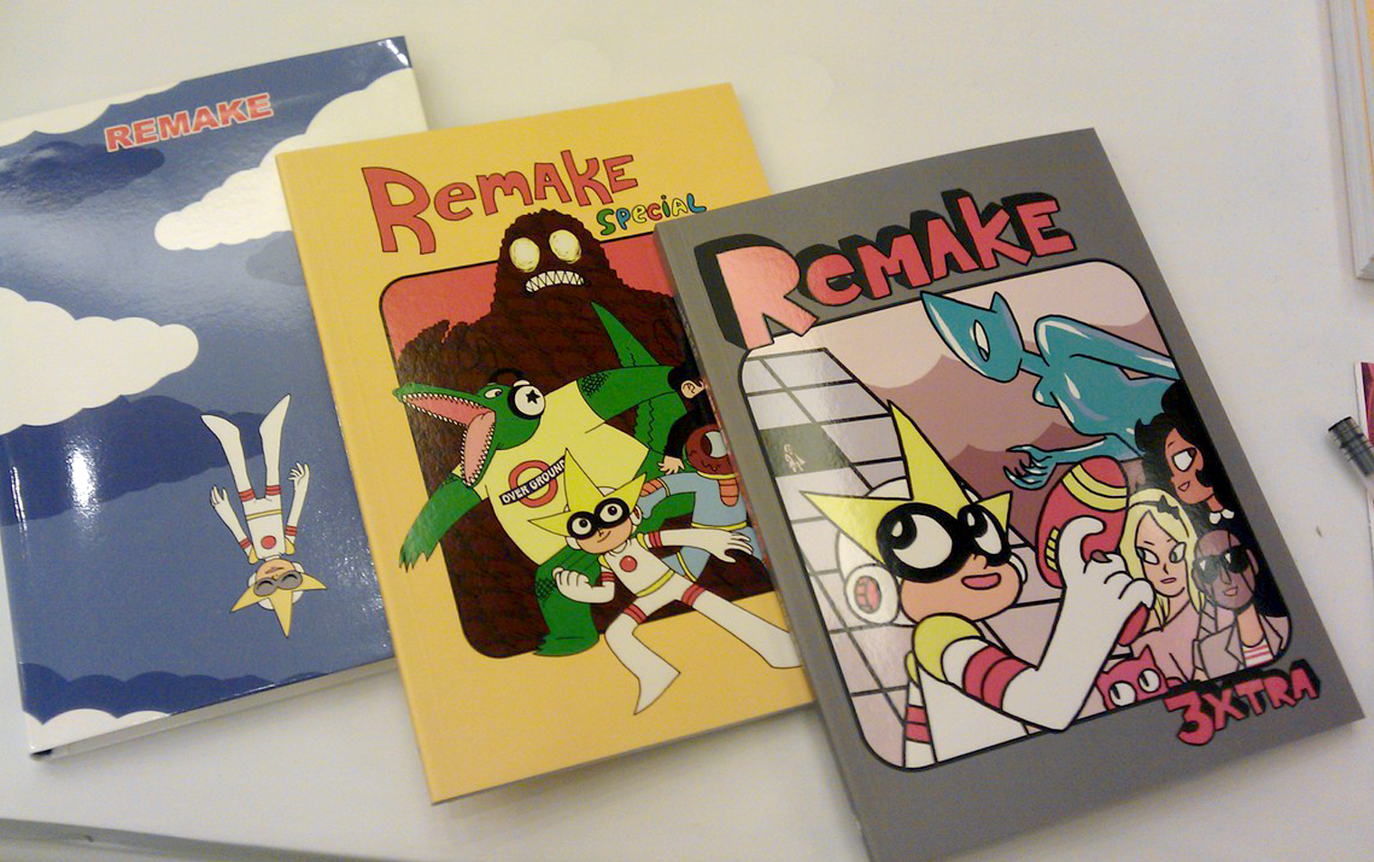 Covers of Remake, comic by Lamar Abrams, storyboard artist for Steven Universe. Credit: AdHouse